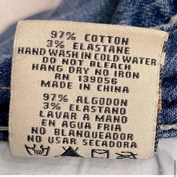 Grace In L.A. Distressed Low Rise Straight Leg Embroidered Flap Pocket Jeans 25 - Picture 5 of 16